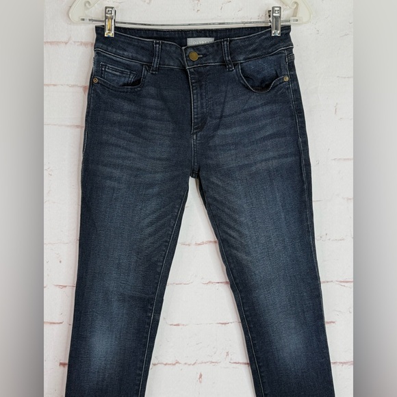 DL1961 Florence Sz 26 Mid Rise Instasculpt Skinny Dark Wash Blue Jeans 26” Waist - Picture 3 of 16
